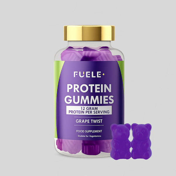 FUELE+ Grape Twist Protein Gummies – 12g Protein per Serving, Chewable Supplement