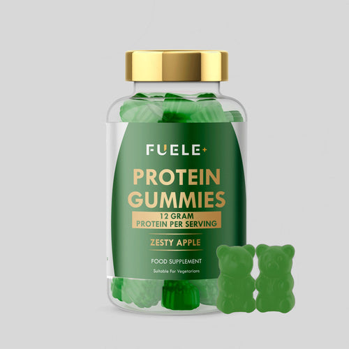 FUELE+ Zesty Apple Protein Gummies – 12g Protein per Serving, Chewable Supplement