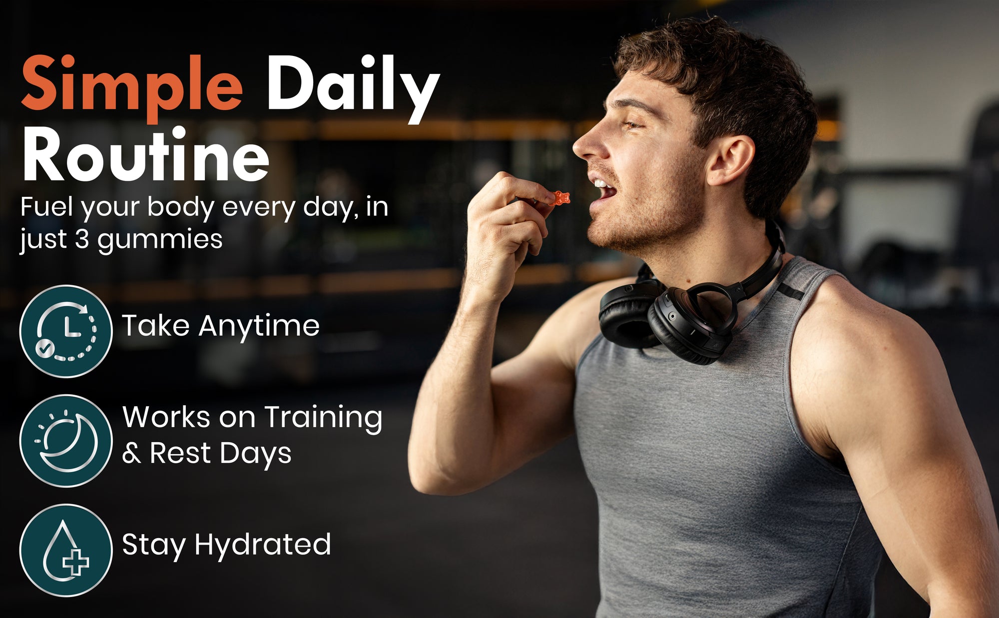 FUELE+ Citrus Rush Creatine Gummies – 5,000 mg Creatine per Serving