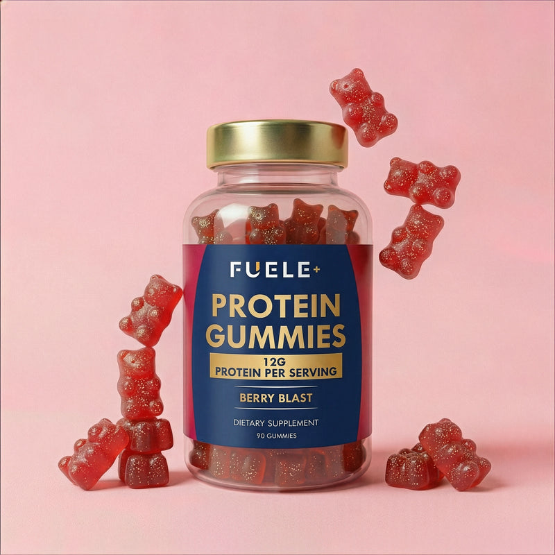 FUELE+ Berry Blast Protein Gummies – 12g Protein per Serving